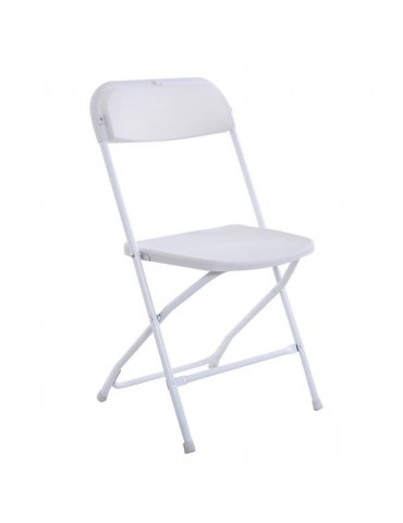 5pcs Portable Plastic Folding Chairs White