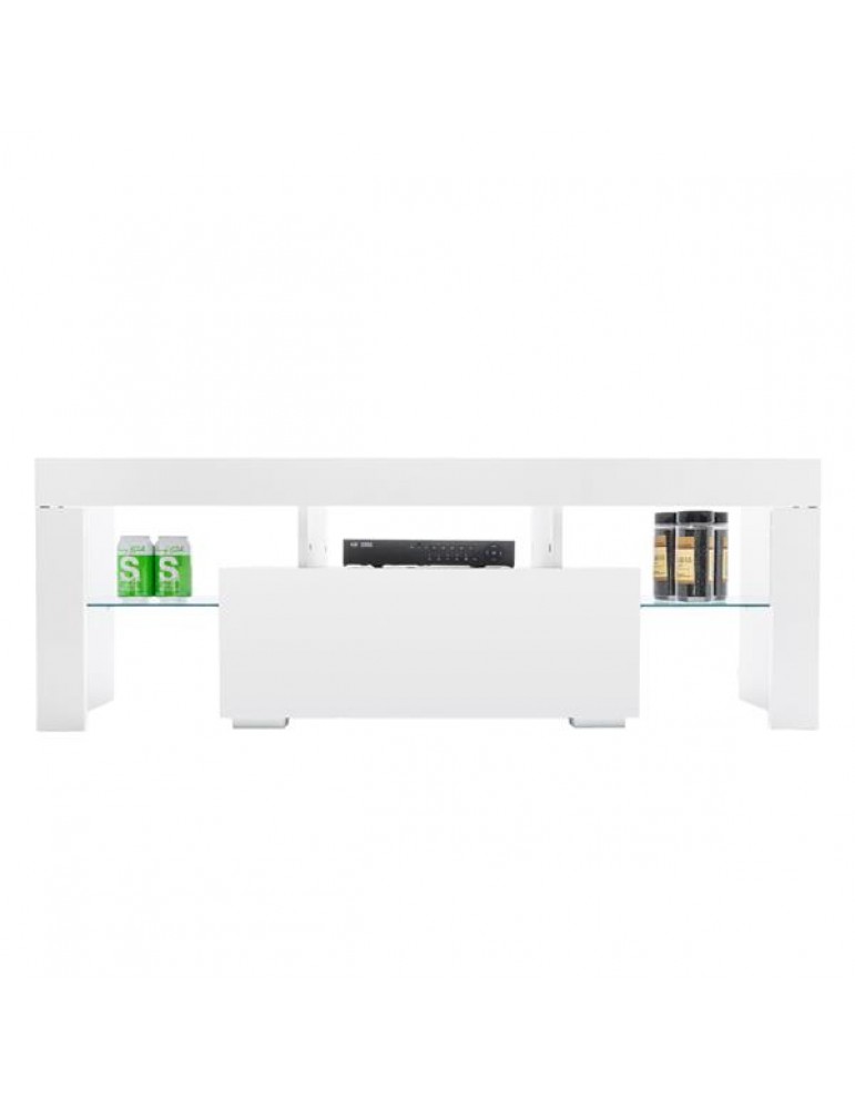 Elegant Household Decoration LED TV Cabinet with Single Drawer White