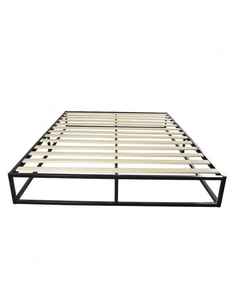 Simple Basic Iron Bed Full Size Black